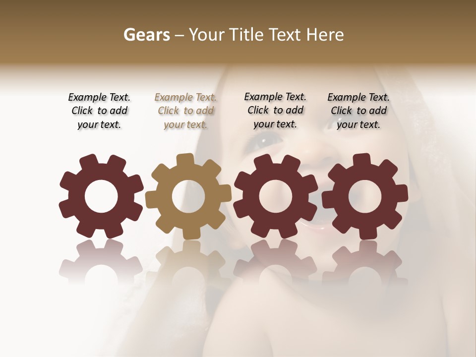 Baby After Bath. Cheerful Child PowerPoint Template