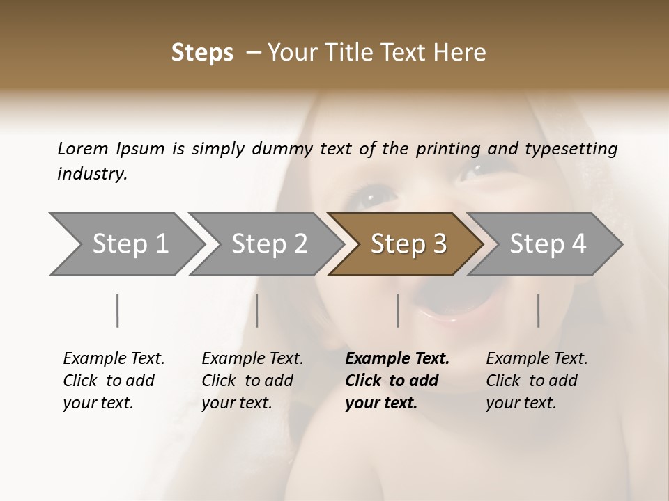 Baby After Bath. Cheerful Child PowerPoint Template