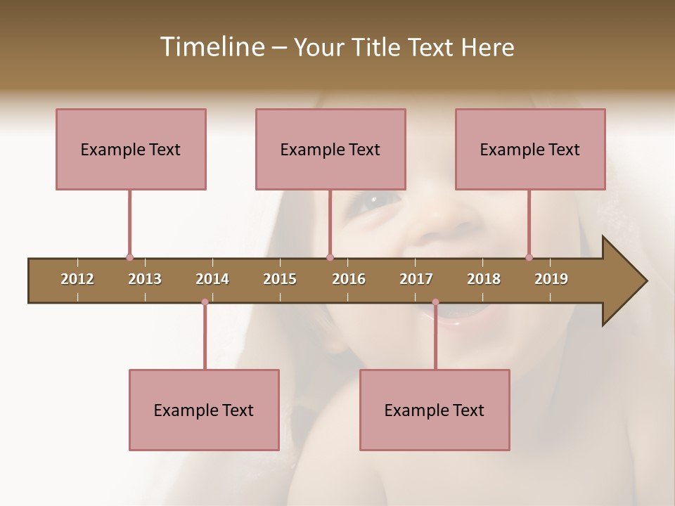 Baby After Bath. Cheerful Child PowerPoint Template