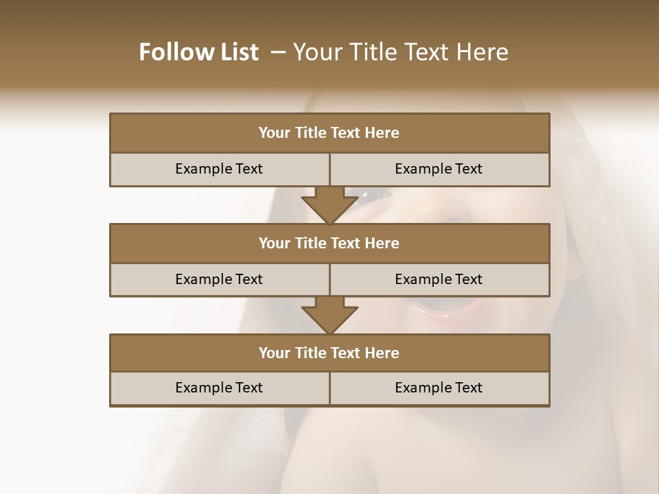 Baby After Bath. Cheerful Child PowerPoint Template