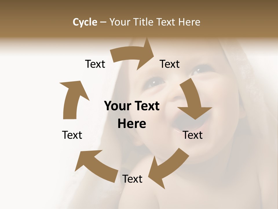 Baby After Bath. Cheerful Child PowerPoint Template