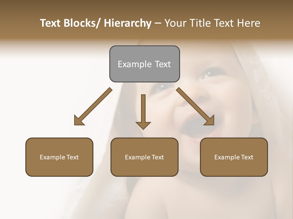 Baby After Bath. Cheerful Child PowerPoint Template