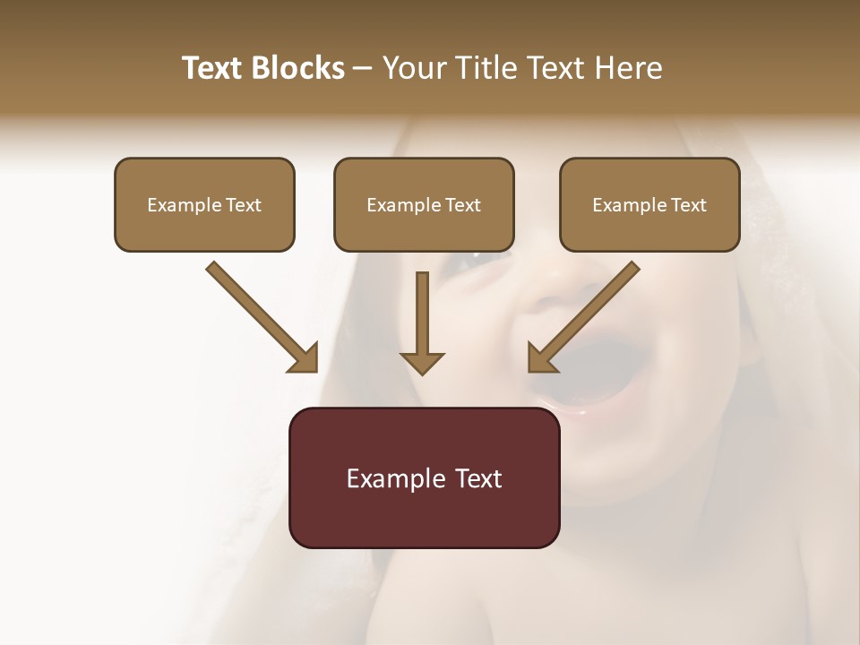 Baby After Bath. Cheerful Child PowerPoint Template