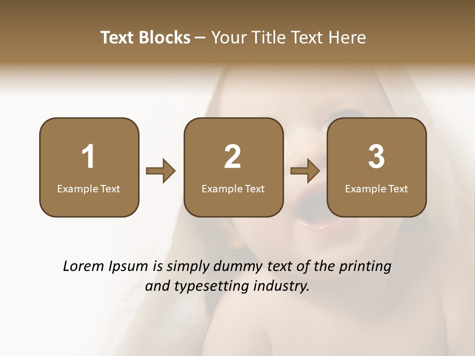 Baby After Bath. Cheerful Child PowerPoint Template