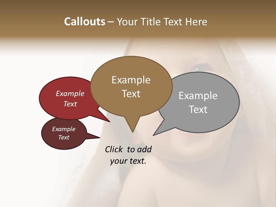 Baby After Bath. Cheerful Child PowerPoint Template