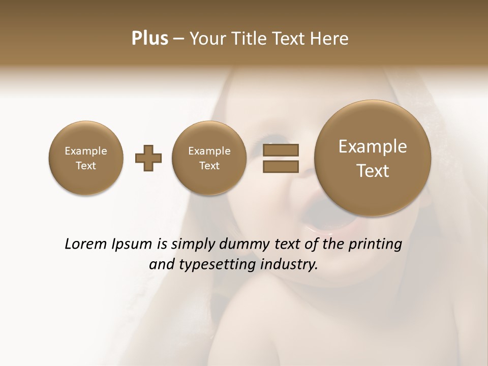 Baby After Bath. Cheerful Child PowerPoint Template