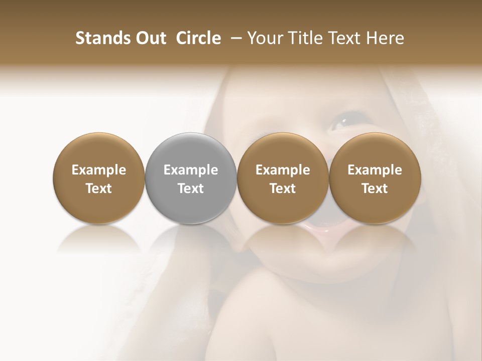 Baby After Bath. Cheerful Child PowerPoint Template