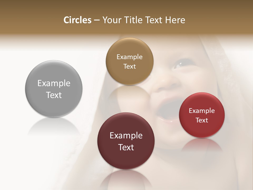 Baby After Bath. Cheerful Child PowerPoint Template