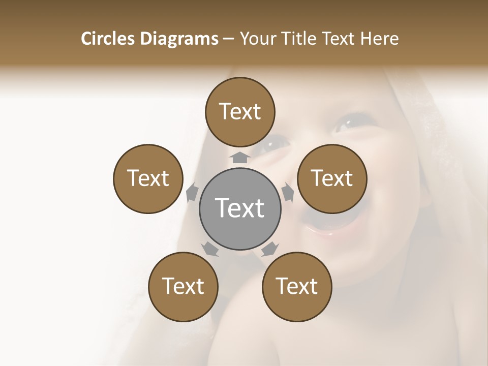 Baby After Bath. Cheerful Child PowerPoint Template