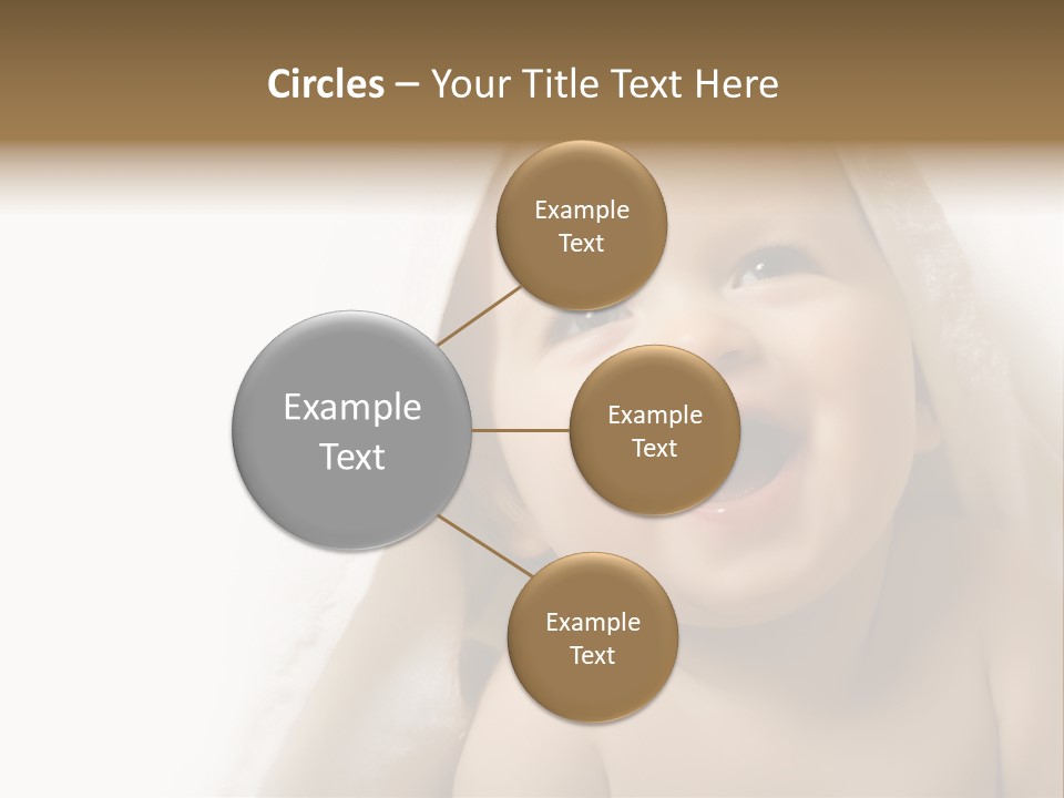 Baby After Bath. Cheerful Child PowerPoint Template