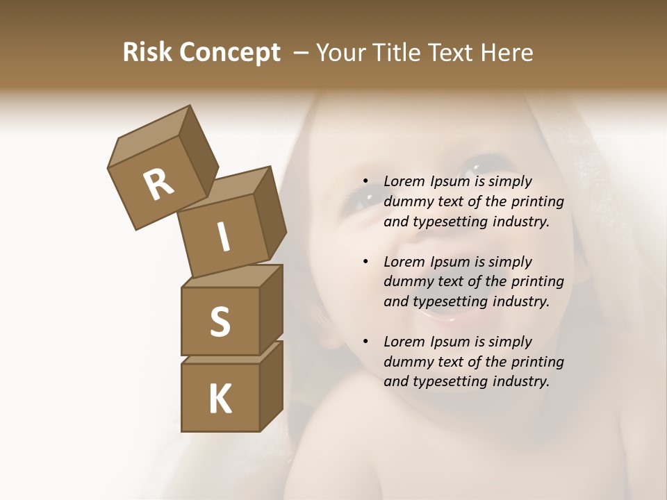 Baby After Bath. Cheerful Child PowerPoint Template