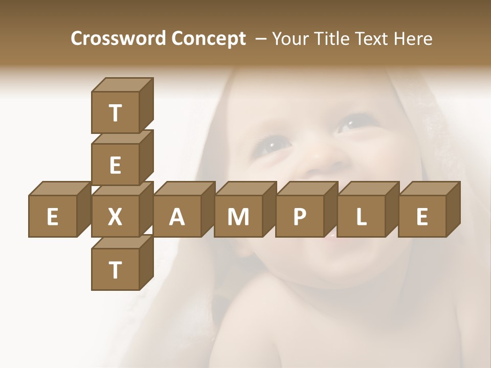 Baby After Bath. Cheerful Child PowerPoint Template