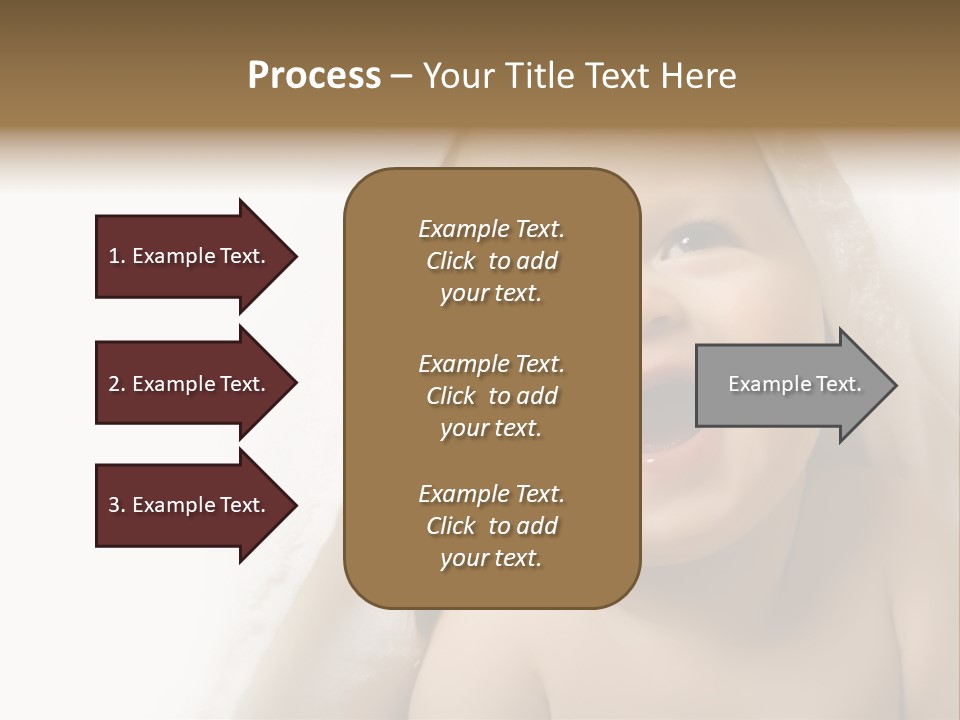 Baby After Bath. Cheerful Child PowerPoint Template