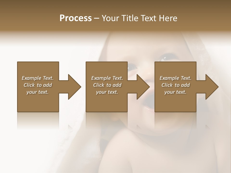 Baby After Bath. Cheerful Child PowerPoint Template