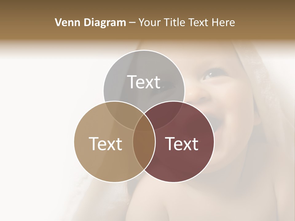 Baby After Bath. Cheerful Child PowerPoint Template