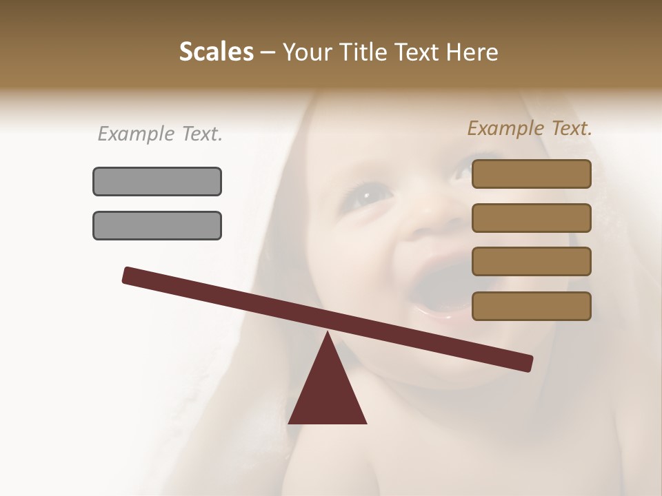 Baby After Bath. Cheerful Child PowerPoint Template