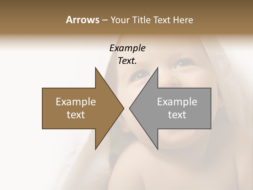 Baby After Bath. Cheerful Child PowerPoint Template