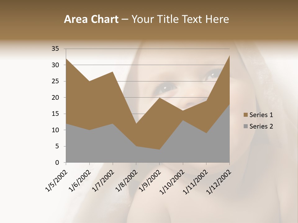 Baby After Bath. Cheerful Child PowerPoint Template