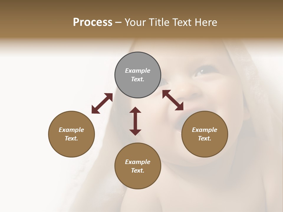 Baby After Bath. Cheerful Child PowerPoint Template