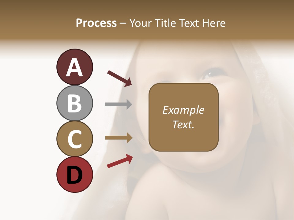 Baby After Bath. Cheerful Child PowerPoint Template