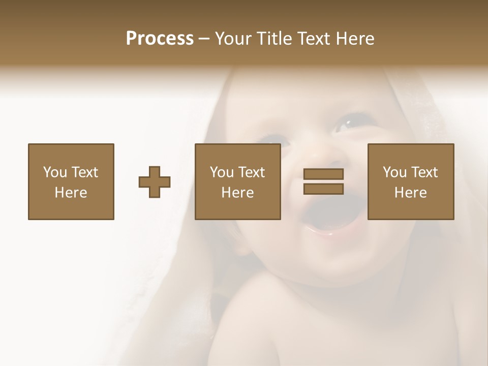 Baby After Bath. Cheerful Child PowerPoint Template