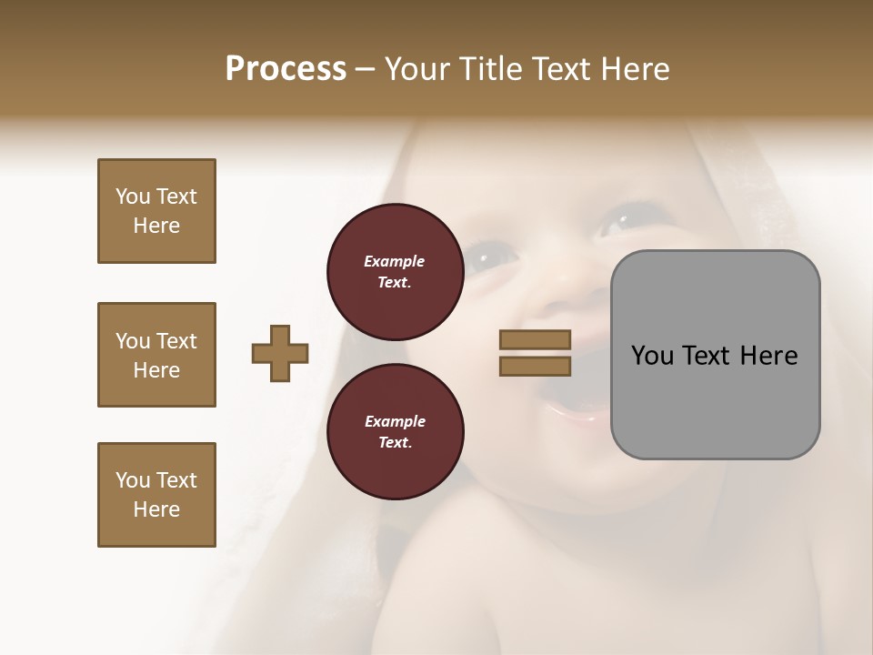 Baby After Bath. Cheerful Child PowerPoint Template