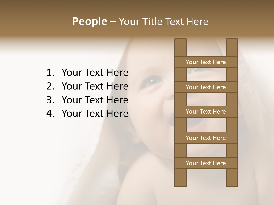 Baby After Bath. Cheerful Child PowerPoint Template