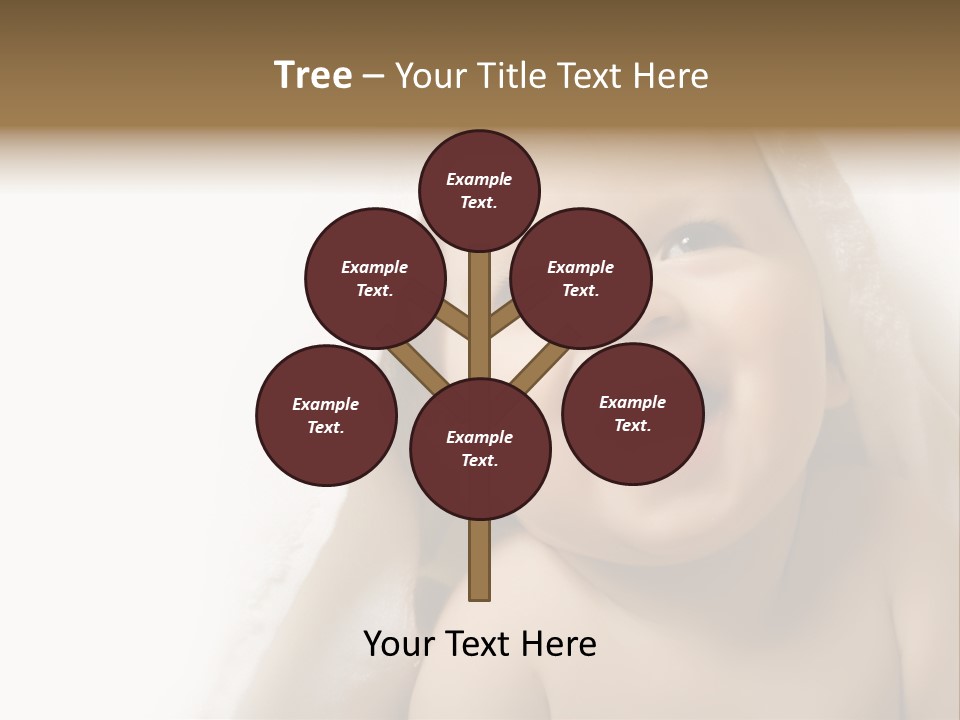 Baby After Bath. Cheerful Child PowerPoint Template