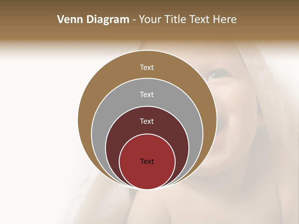 Baby After Bath. Cheerful Child PowerPoint Template