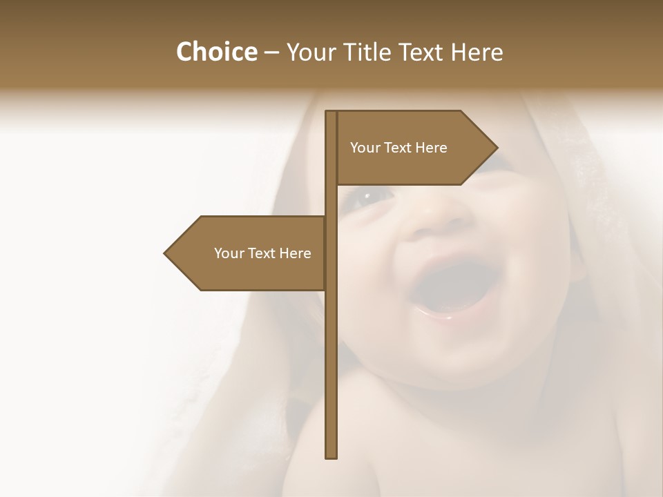 Baby After Bath. Cheerful Child PowerPoint Template