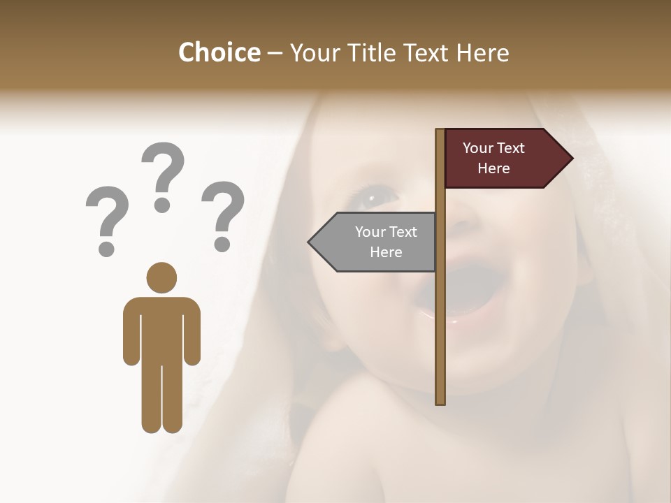 Baby After Bath. Cheerful Child PowerPoint Template