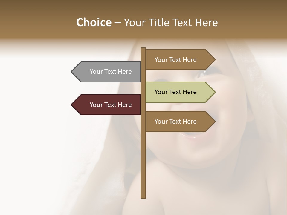 Baby After Bath. Cheerful Child PowerPoint Template