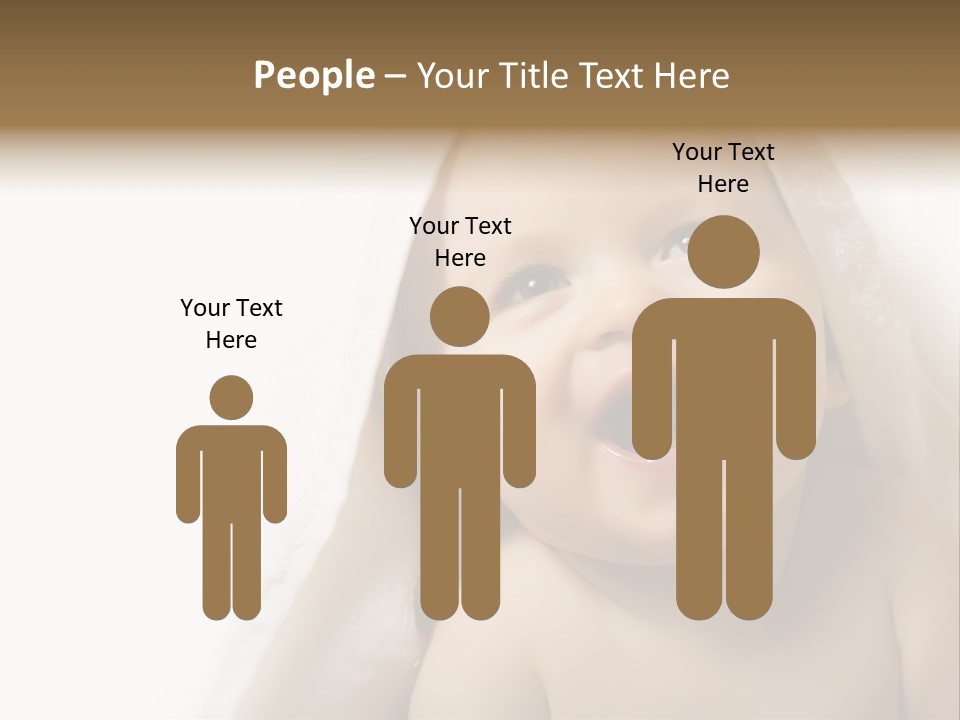 Baby After Bath. Cheerful Child PowerPoint Template