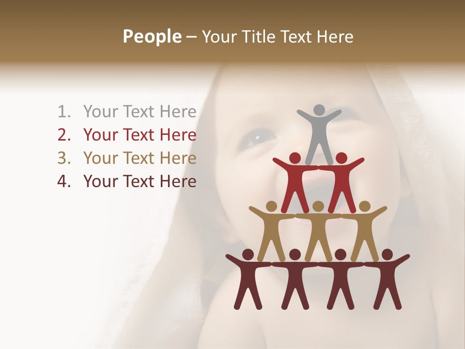 Baby After Bath. Cheerful Child PowerPoint Template