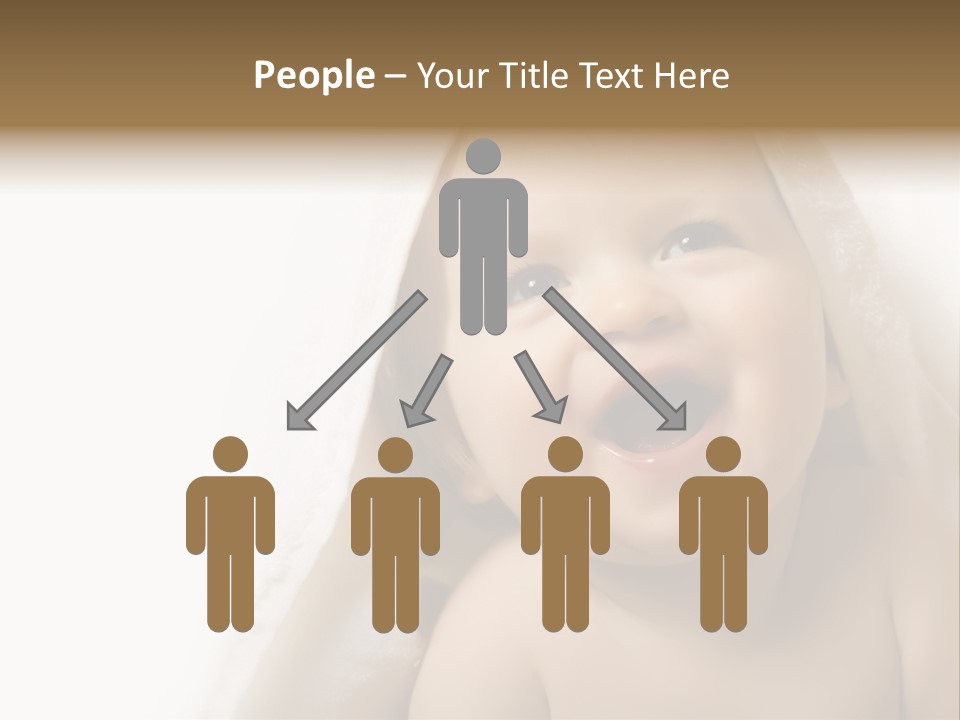 Baby After Bath. Cheerful Child PowerPoint Template