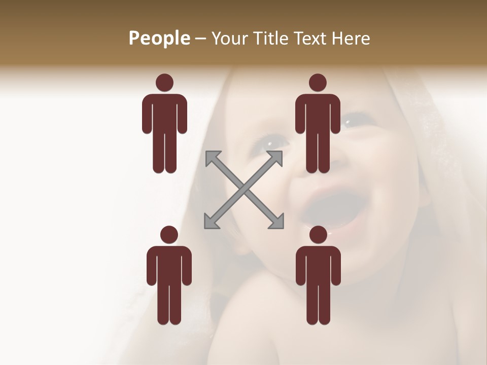 Baby After Bath. Cheerful Child PowerPoint Template