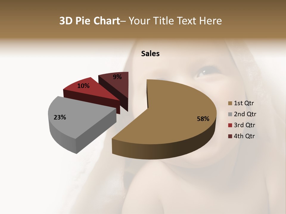 Baby After Bath. Cheerful Child PowerPoint Template