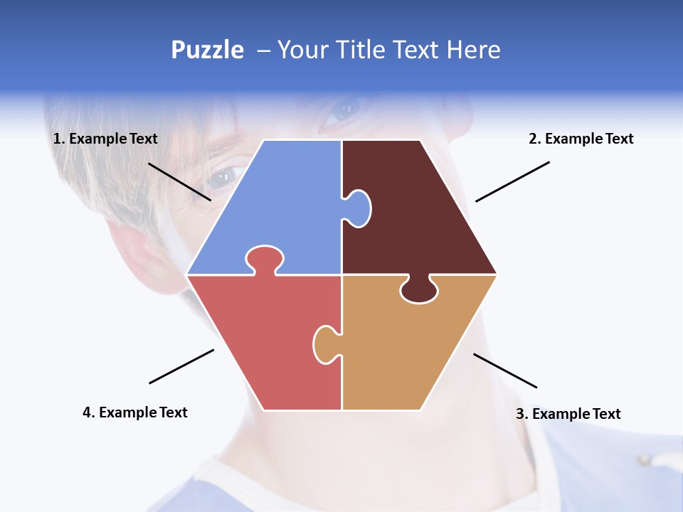 Smiling Face Of Handsome Teenager Male Person. PowerPoint Template