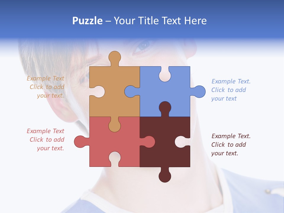 Smiling Face Of Handsome Teenager Male Person. PowerPoint Template