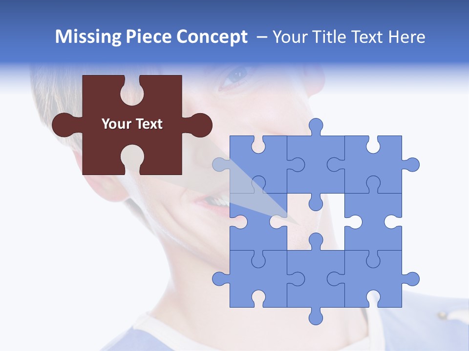 Smiling Face Of Handsome Teenager Male Person. PowerPoint Template