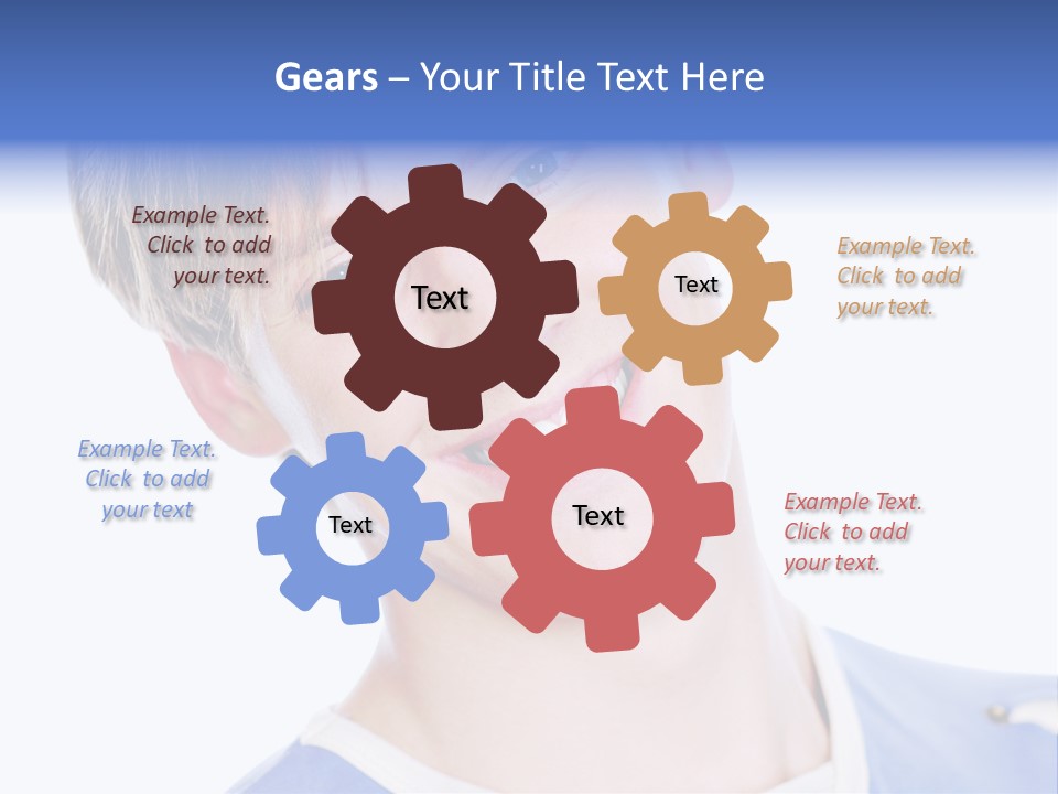 Smiling Face Of Handsome Teenager Male Person. PowerPoint Template