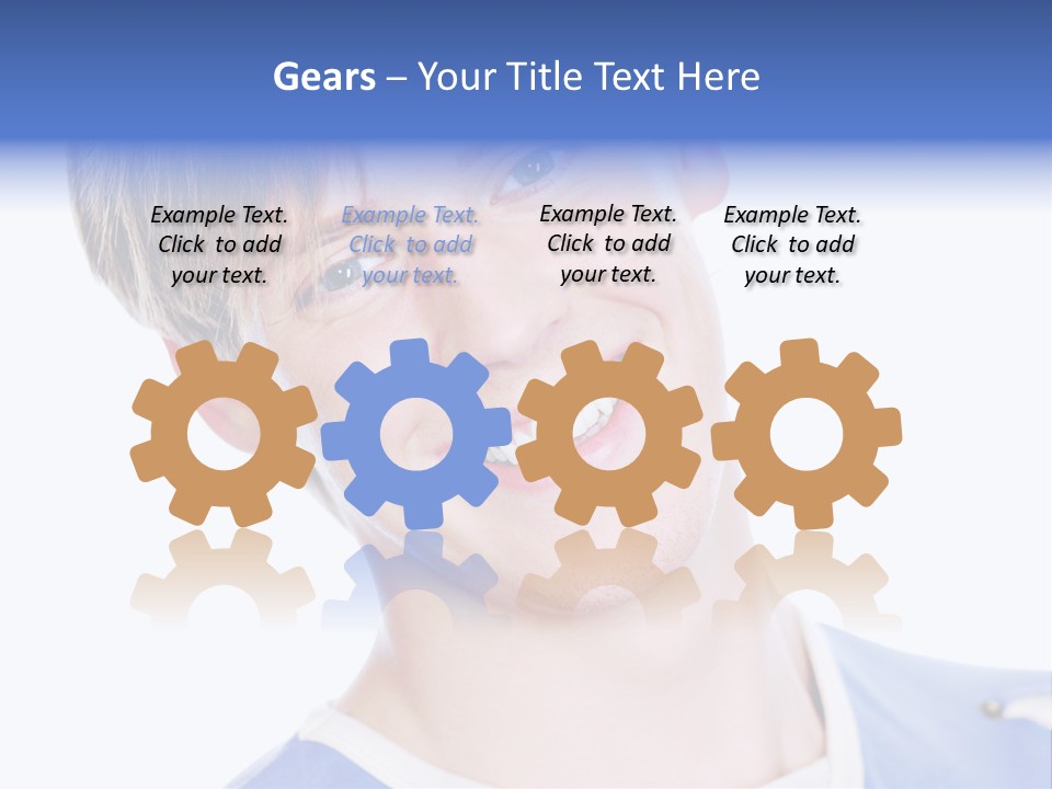 Smiling Face Of Handsome Teenager Male Person. PowerPoint Template