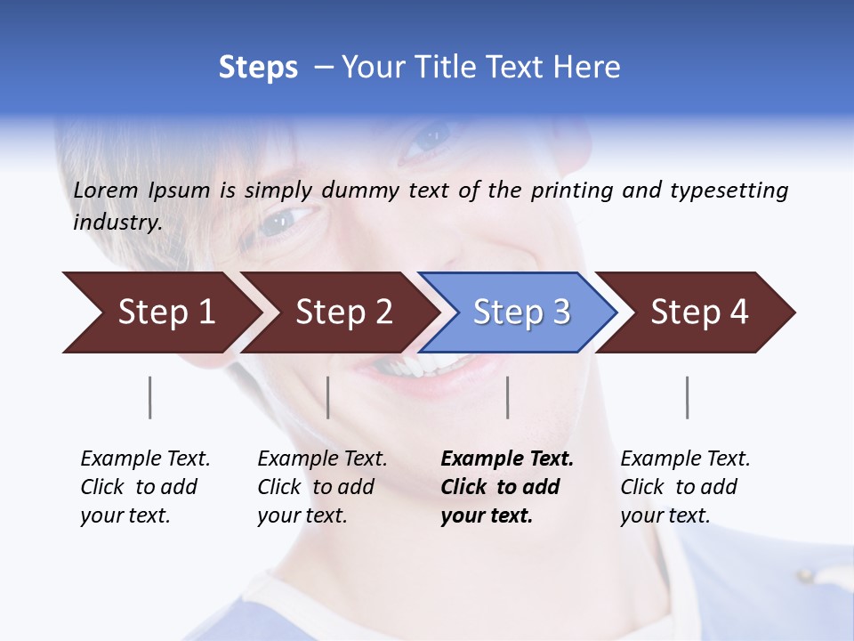 Smiling Face Of Handsome Teenager Male Person. PowerPoint Template