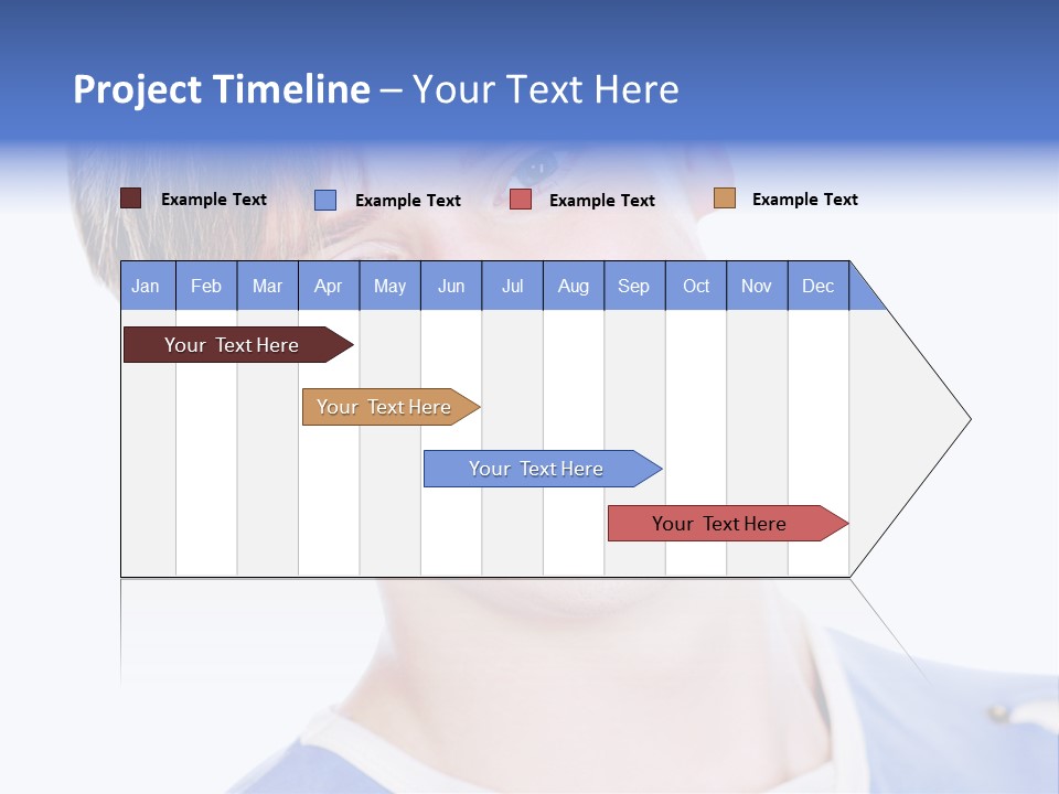 Smiling Face Of Handsome Teenager Male Person. PowerPoint Template