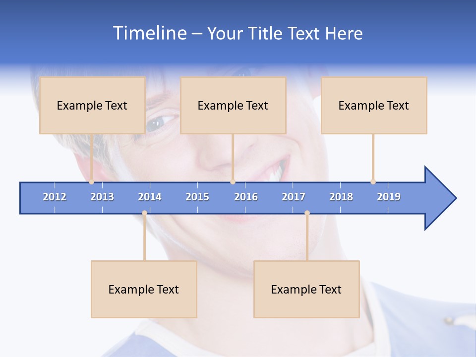 Smiling Face Of Handsome Teenager Male Person. PowerPoint Template