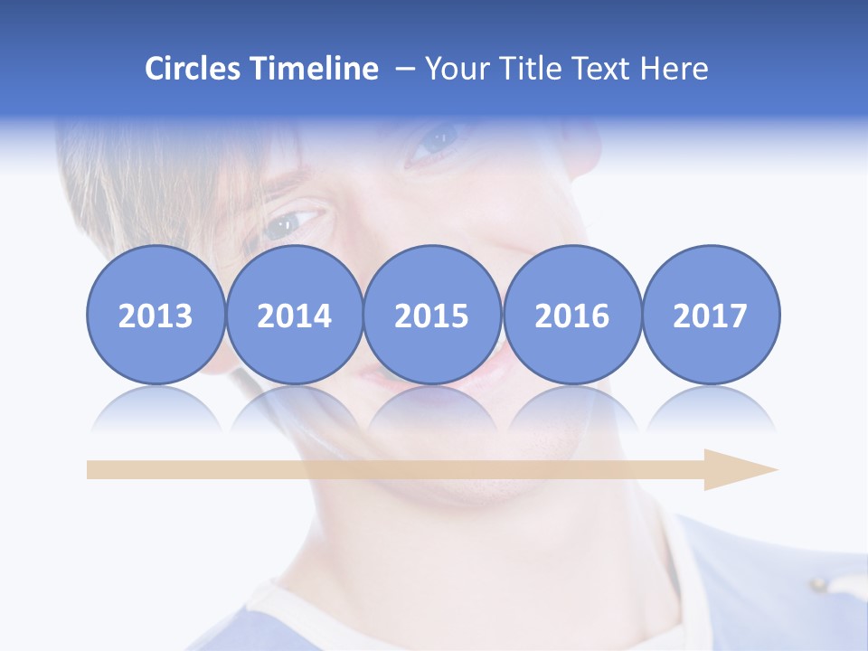 Smiling Face Of Handsome Teenager Male Person. PowerPoint Template