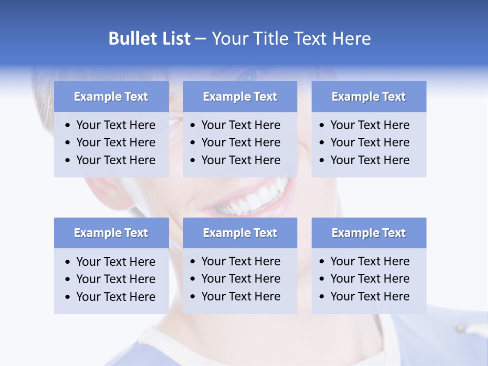Smiling Face Of Handsome Teenager Male Person. PowerPoint Template