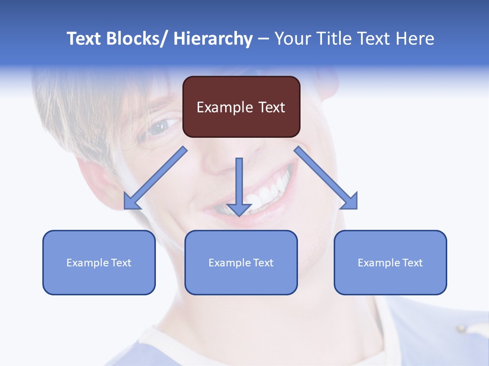 Smiling Face Of Handsome Teenager Male Person. PowerPoint Template