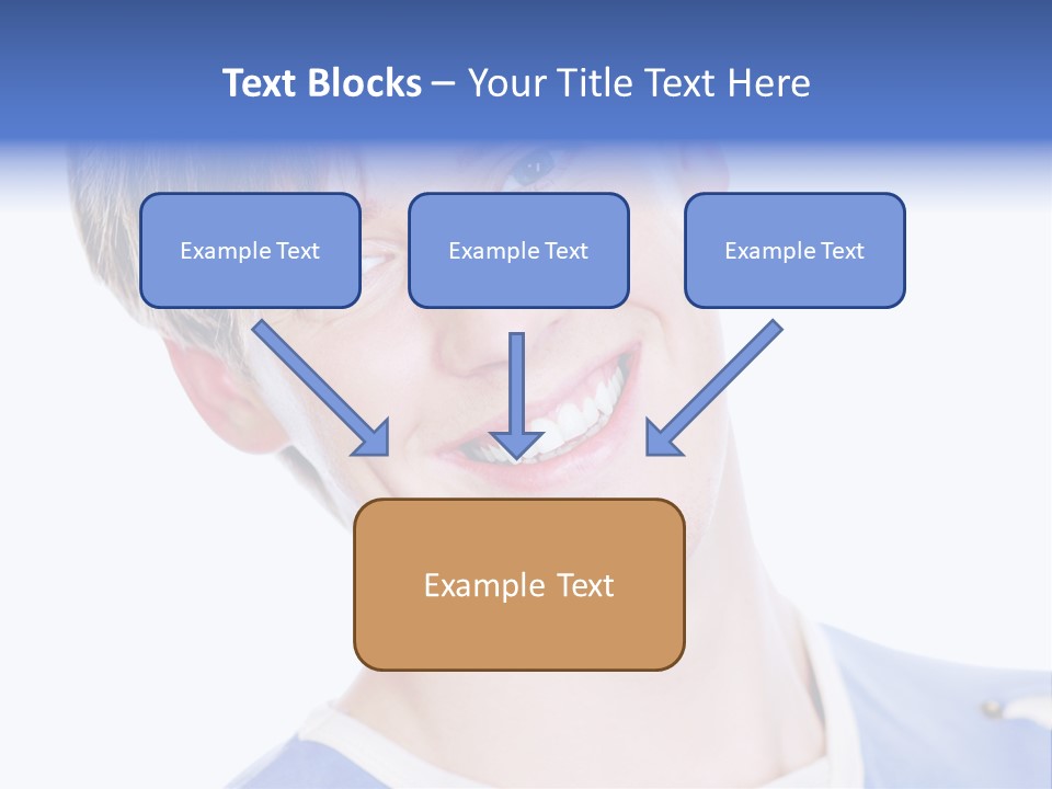 Smiling Face Of Handsome Teenager Male Person. PowerPoint Template