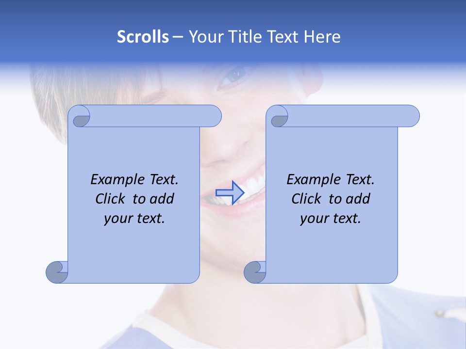 Smiling Face Of Handsome Teenager Male Person. PowerPoint Template